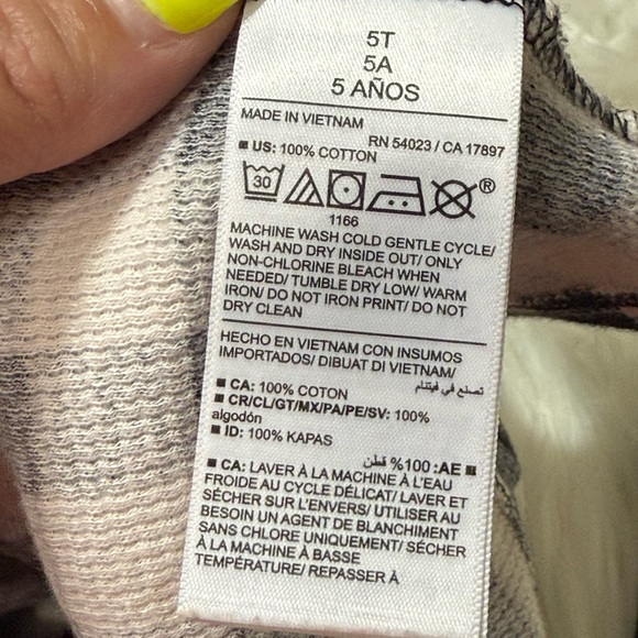 Old Navy Toddler Girl Size 5T Black and White A-Line Dress - Picture 14 of 15